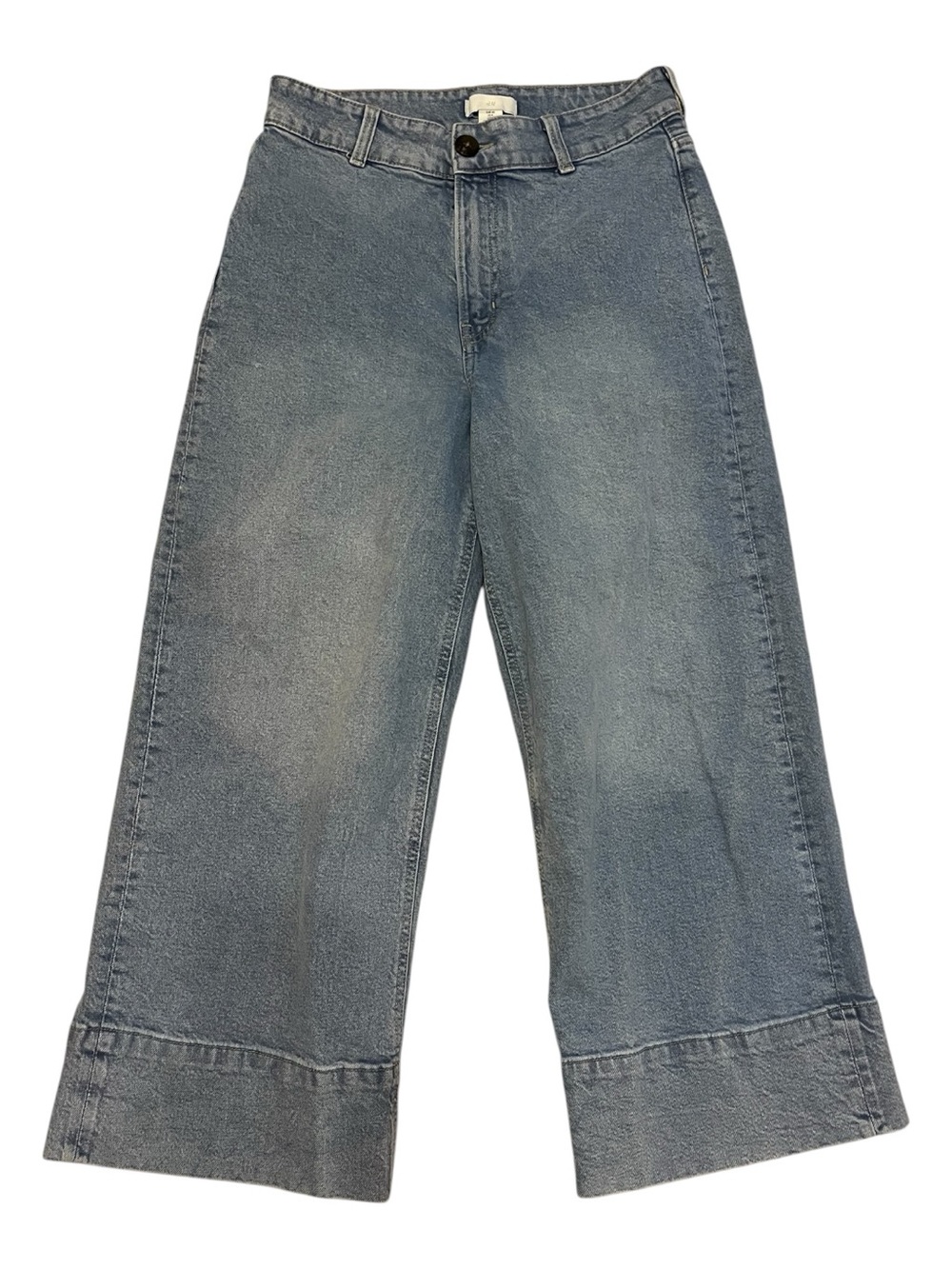 H&M Women’s Relaxed Wide-Leg Jeans in Faded Blue